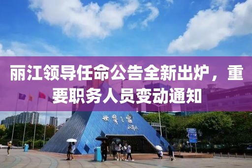 丽江领导任命公告全新出炉，重要职务人员变动通知