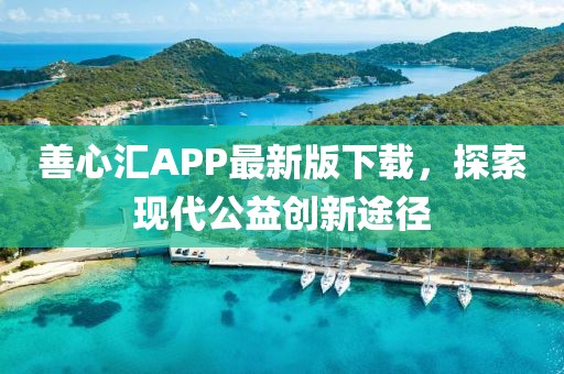 善心汇APP最新版下载，探索现代公益创新途径