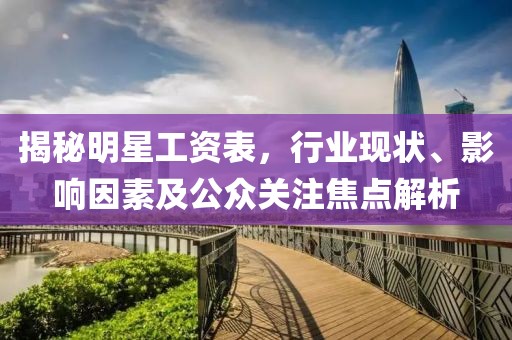 揭秘明星工资表，行业现状、影响因素及公众关注焦点解析