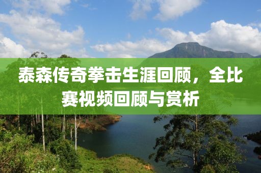 泰森传奇拳击生涯回顾，全比赛视频回顾与赏析