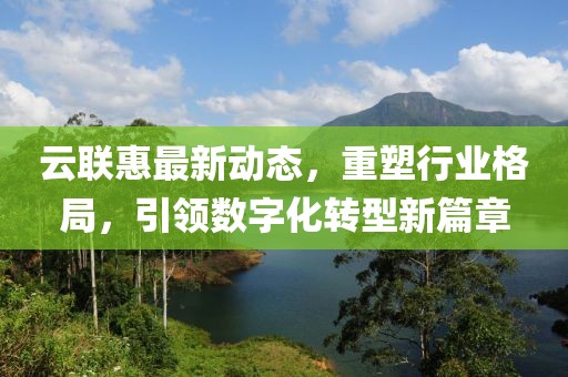 云联惠最新动态，重塑行业格局，引领数字化转型新篇章