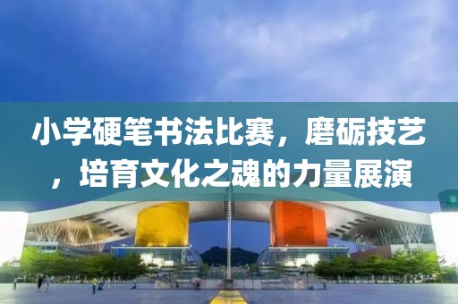 小学硬笔书法比赛，磨砺技艺，培育文化之魂的力量展演