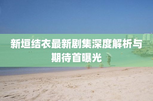 新垣结衣最新剧集深度解析与期待首曝光