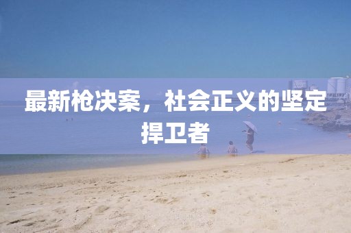 最新枪决案，社会正义的坚定捍卫者