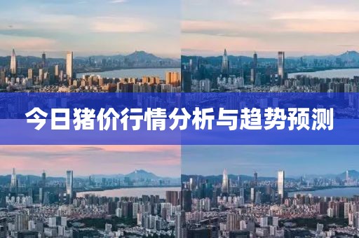 今日猪价行情分析与趋势预测