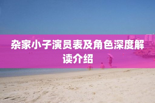 杂家小子演员表及角色深度解读介绍