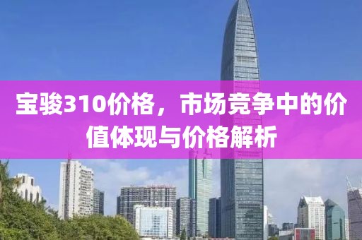 宝骏310价格，市场竞争中的价值体现与价格解析