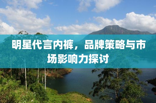 明星代言内裤，品牌策略与市场影响力探讨