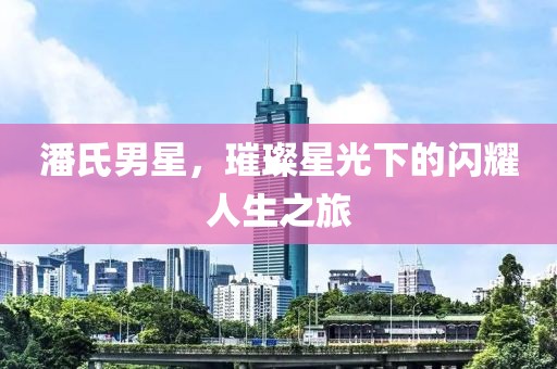 潘氏男星，璀璨星光下的闪耀人生之旅
