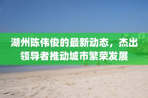 湖州陈伟俊的最新动态，杰出领导者推动城市繁荣发展