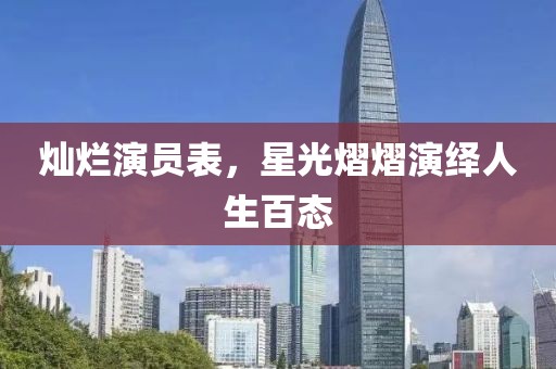 灿烂演员表，星光熠熠演绎人生百态