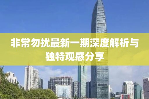 非常勿扰最新一期深度解析与独特观感分享