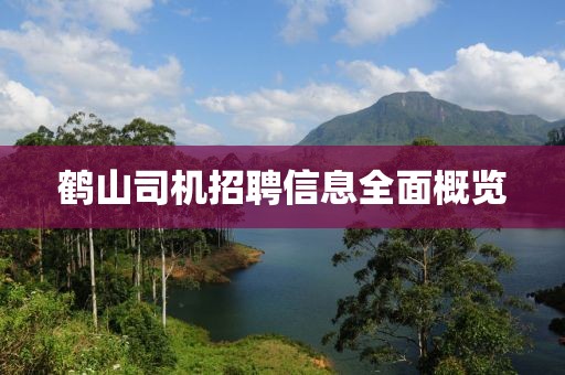 鹤山司机招聘信息全面概览