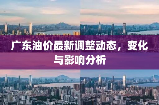 广东油价最新调整动态，变化与影响分析