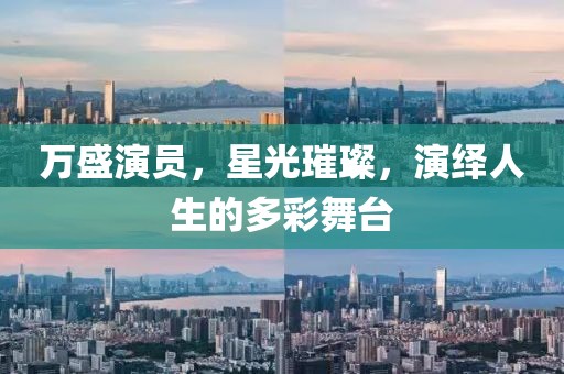 万盛演员，星光璀璨，演绎人生的多彩舞台