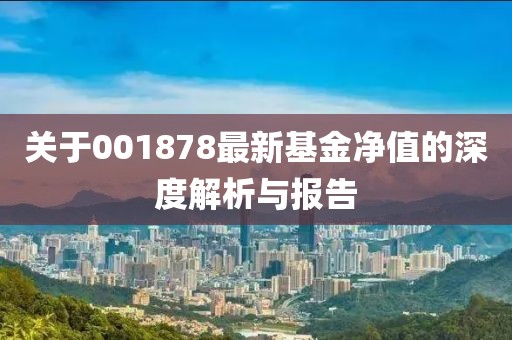 关于001878最新基金净值的深度解析与报告