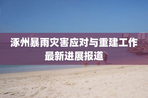 涿州暴雨灾害应对与重建工作最新进展报道