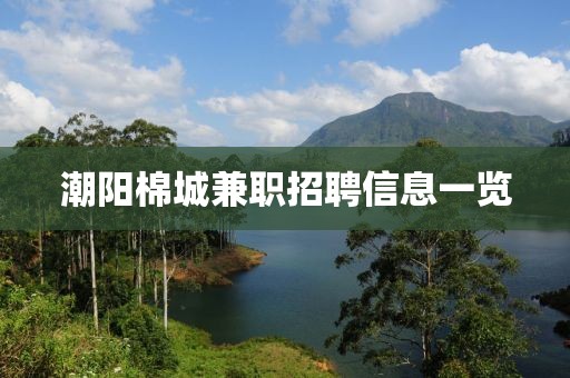潮阳棉城兼职招聘信息一览
