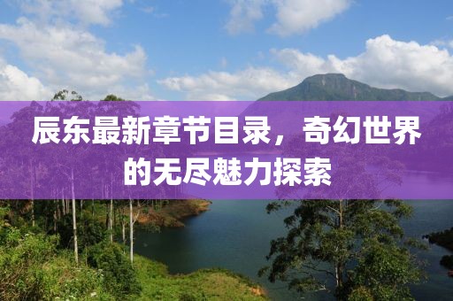 辰东最新章节目录，奇幻世界的无尽魅力探索
