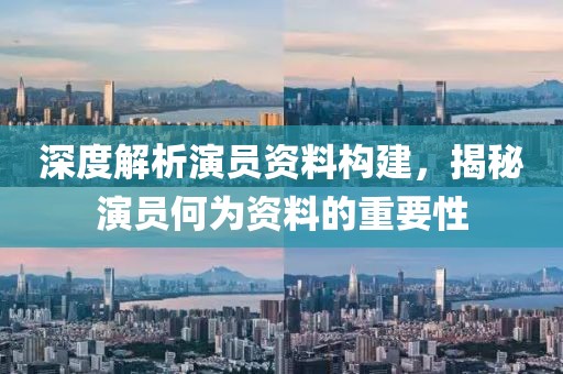 深度解析演员资料构建，揭秘演员何为资料的重要性