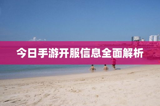 今日手游开服信息全面解析