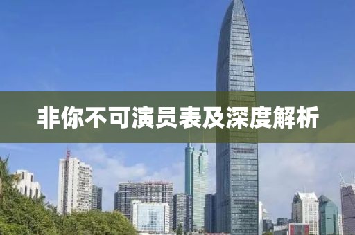 非你不可演员表及深度解析