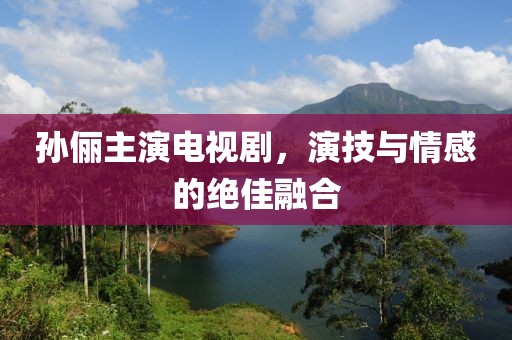 孙俪主演电视剧，演技与情感的绝佳融合
