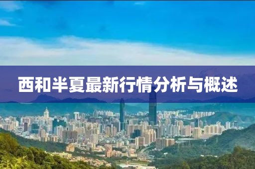 西和半夏最新行情分析与概述
