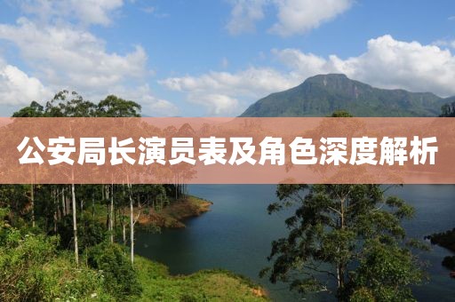 公安局长演员表及角色深度解析