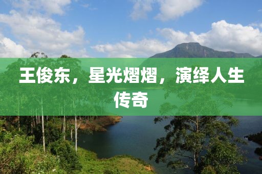 王俊东，星光熠熠，演绎人生传奇
