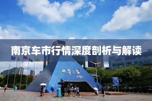 南京车市行情深度剖析与解读