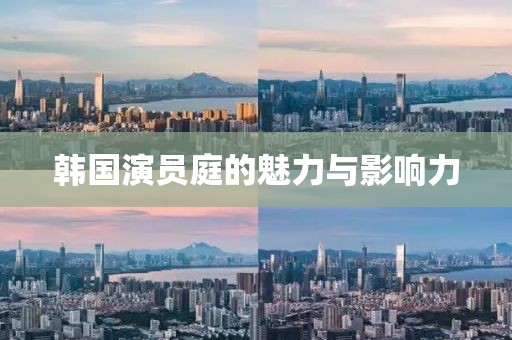 韩国演员庭的魅力与影响力