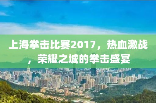 上海拳击比赛2017，热血激战，荣耀之城的拳击盛宴