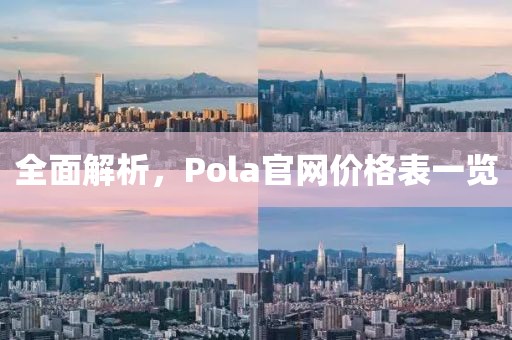 全面解析，Pola官网价格表一览