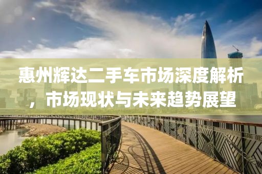 惠州辉达二手车市场深度解析，市场现状与未来趋势展望