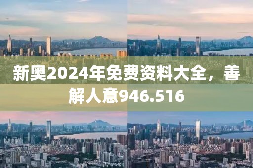 新奥2024年免费资料大全，善解人意946.516