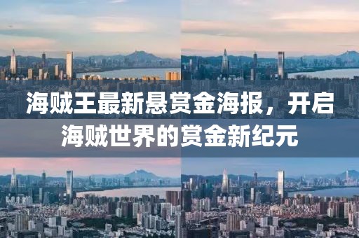 海贼王最新悬赏金海报，开启海贼世界的赏金新纪元