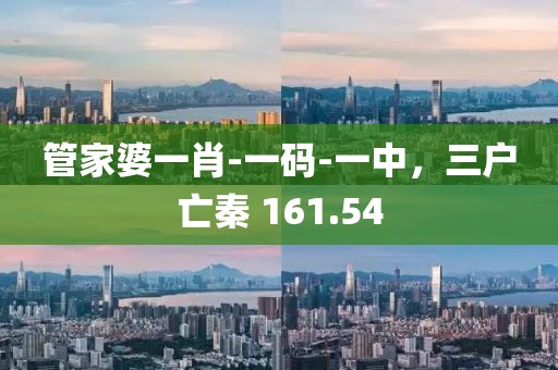管家婆一肖-一码-一中，三户亡秦 161.54