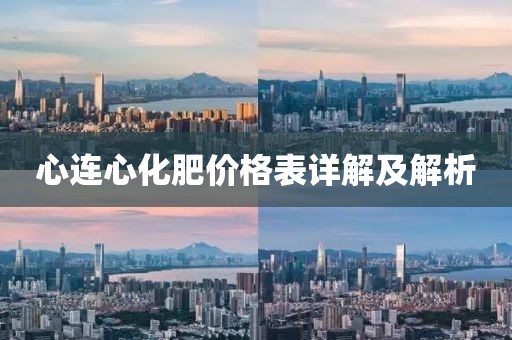 心连心化肥价格表详解及解析