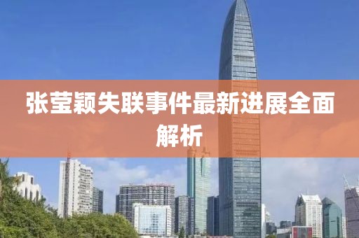 张莹颖失联事件最新进展全面解析