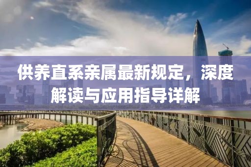 供养直系亲属最新规定，深度解读与应用指导详解