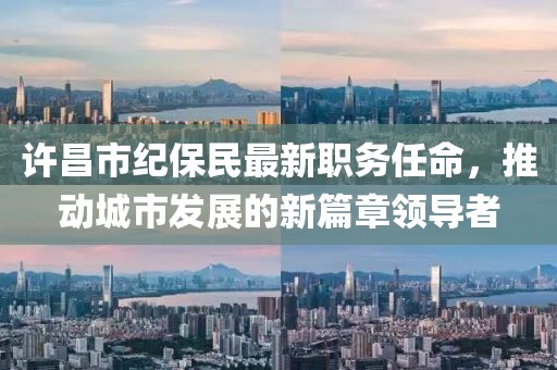 许昌市纪保民最新职务任命，推动城市发展的新篇章领导者