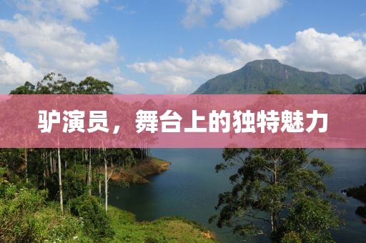 驴演员，舞台上的独特魅力
