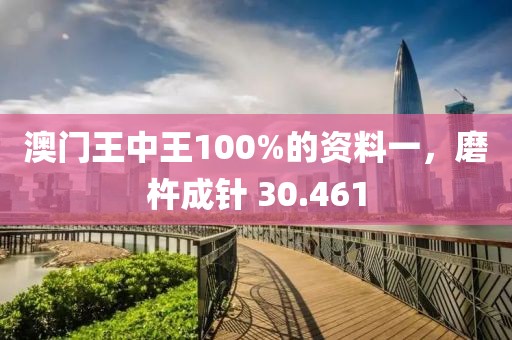 澳门王中王100%的资料一，磨杵成针 30.461