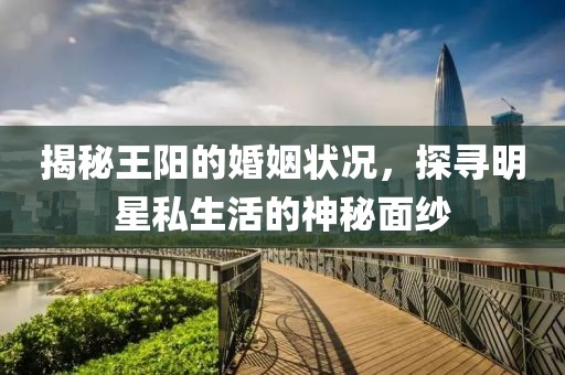 揭秘王阳的婚姻状况，探寻明星私生活的神秘面纱