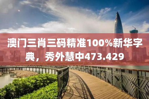 澳门三肖三码精准100%新华字典，秀外慧中473.429