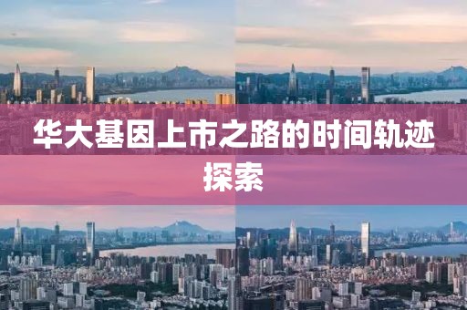 华大基因上市之路的时间轨迹探索