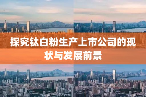 探究钛白粉生产上市公司的现状与发展前景
