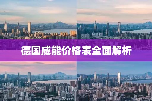 德国威能价格表全面解析