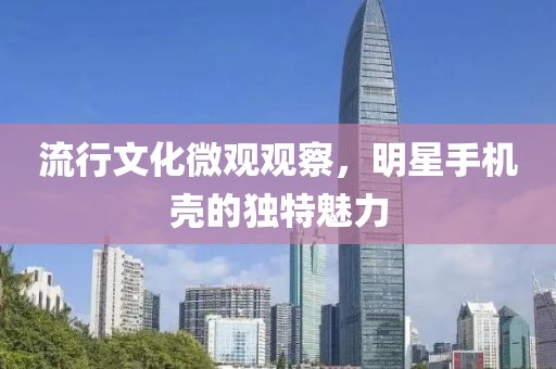 流行文化微观观察，明星手机壳的独特魅力